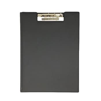 Prancheta A4 Plástico c/Capa e Bolsa Interior 255.01 Preto