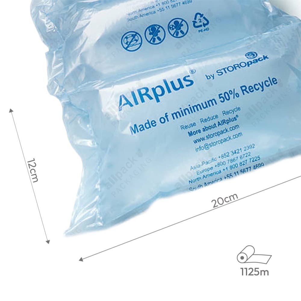 Filme Almofada de Ar Airplus (Bolha 12cm) 20cm x 1125m