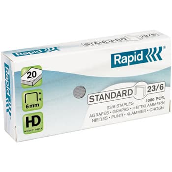 Agrafos 23/06 Rapid (10/40 Folhas) Cx1000un