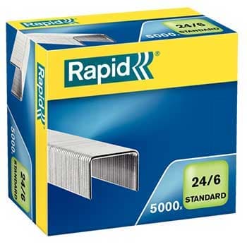 Agrafos 24/6 Rapid (2/20 Folhas) Cx5000un