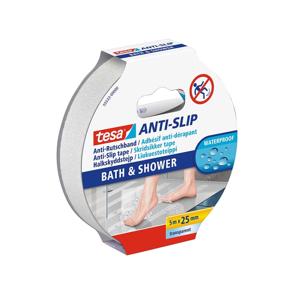 Fita Adesiva Antiderrapante 25mmx5m Tesa Banho Transparente