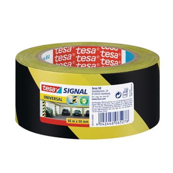 Fita Adesiva PP Sinalização Amarelo/ Preto 50mmx66m 1un