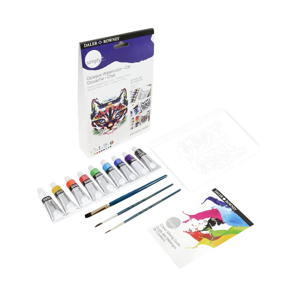 Conjunto Simply Activity Set Gouache Gato