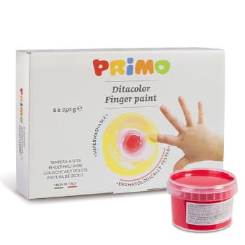 Guache Pintura Dedos 250mlx06 Primo 6 Cores