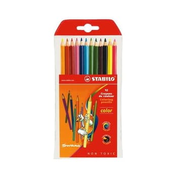 Lápis Cor 12un Carteira Plástica Stabilo Color 18cm