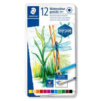 Lápis Cor Aguarelável 12un Cx Metal STAEDTLER 14610C M12