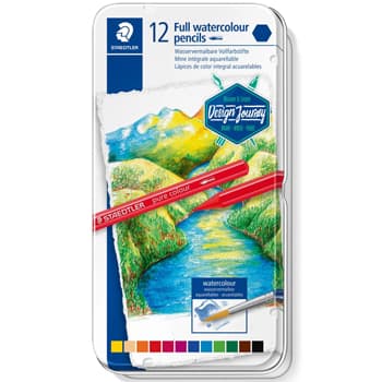 Lápis Cor Aguarelável 12un Cx Metal STAEDTLER 14610G M12