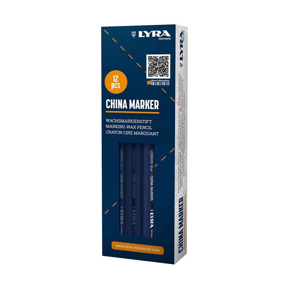 Lápis Dermatográfico Lyra Marker Azul Cx 12un