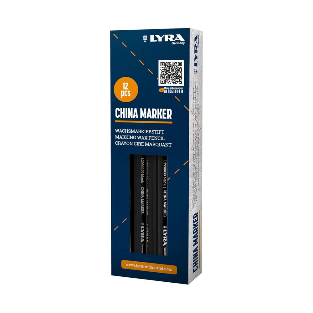 Lápis Dermatográfico Lyra Marker Preto Cx 12un