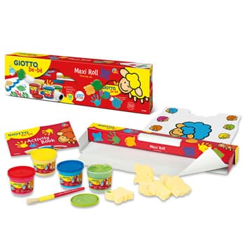 Guache Pintura Dedos 150mlx04 + Maxi Rolo Giotto Be-Be