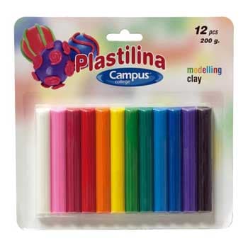 Plasticina 12 Cores Campus 12x16,6gr