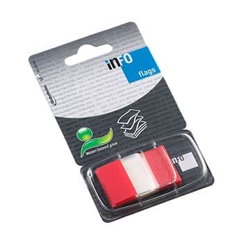 Separadores Film Adesivos 25x43mm Vermelho 50un