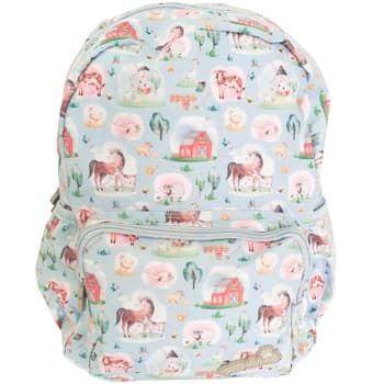 Mochila Infantil Ambar Pets Friends Farm Azul 15L