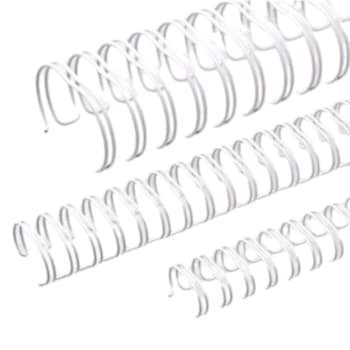 Argolas Espiral Metálicas Passo 3:1 08mm Branco 100un