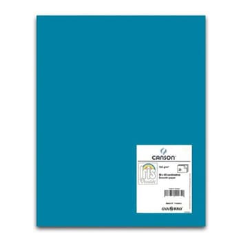 Cartolina 50x65cm Azul Caribe 240g 25 Folhas Canson