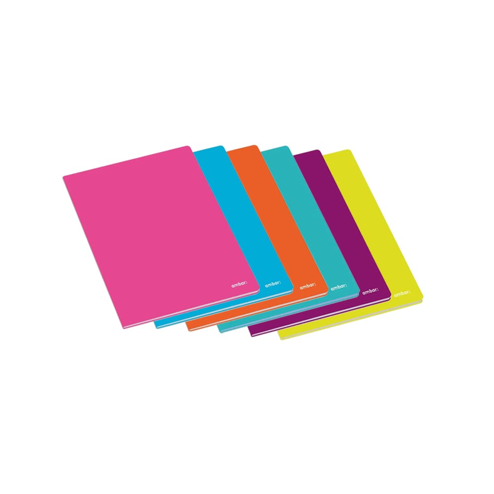 Caderno Agrafado A5 Liso Ambar School Sortido 60Fls 1un