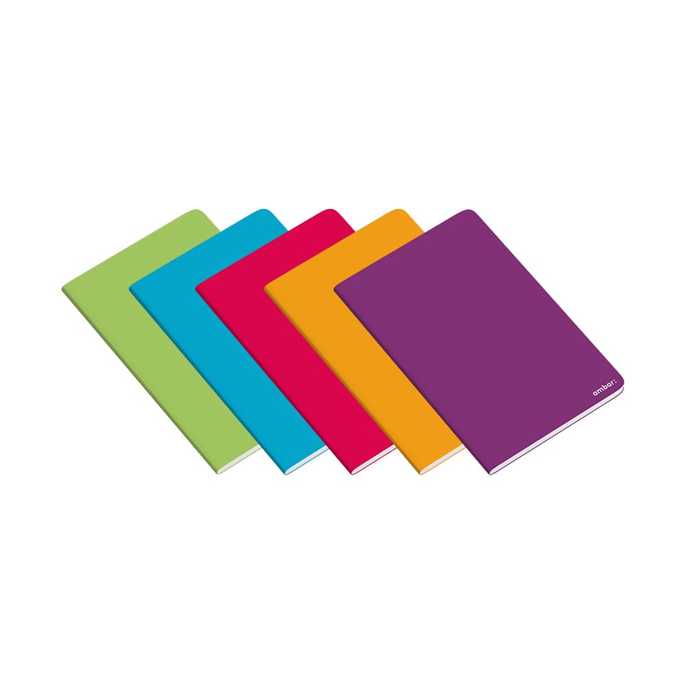 Caderno Agrafado A4 Pautado PP Ambar School Sortido 48Fls 1u