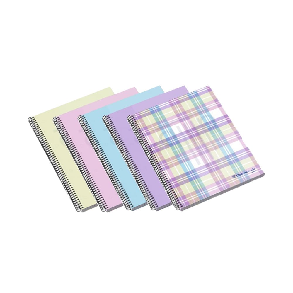 Caderno Espiral A4 Quadriculado Ambar WB Sortido Pastel 1un