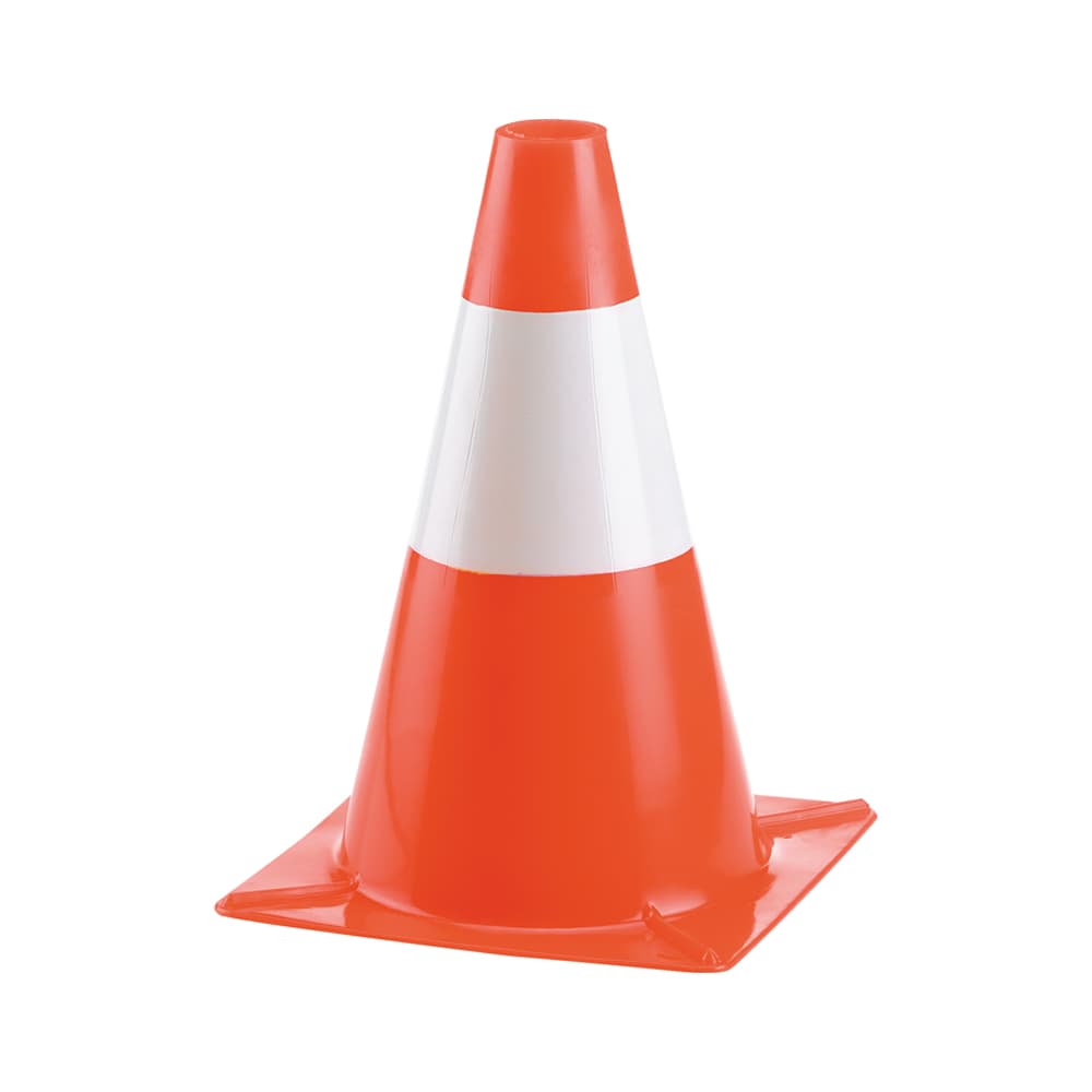 Cone Sinalização Branco/Laranja 30cm