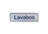 Sinalética Lavabos Plástico Adesivo 17x5.5mm