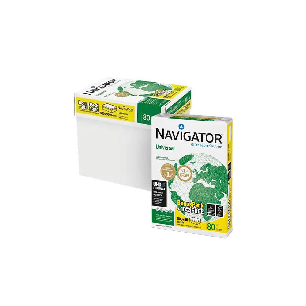 Papel 080gr Fotocopia A4 Navigator 5x550Folhas=2750Folhas