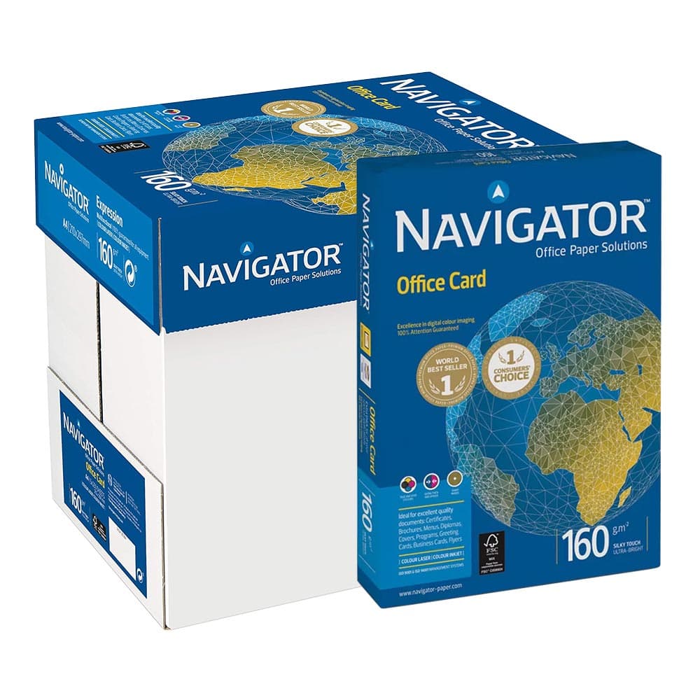 Papel 160gr Fotocopia A3 Navigator Office Card 5x250Fls