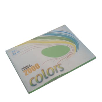 Papel Fotocopia Verde A4 80gr 100Fls