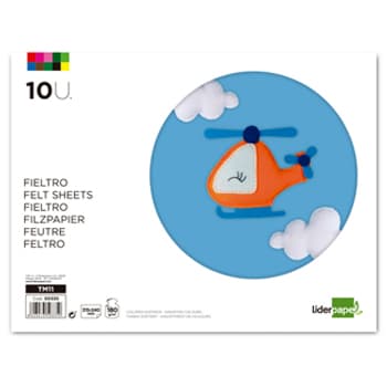 Papel de Feltro Trabalhos Manuais 210x297mm 10 Folhas