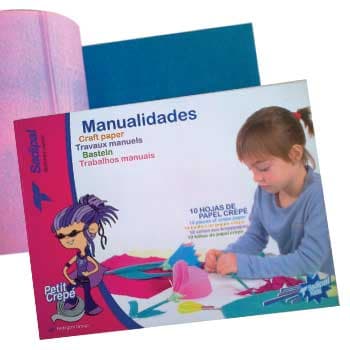 Papel Crepe 21x29,7cm Sortido Bloco 10 Folhas