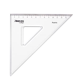 Esquadro Plástico Cristal 45G-20cm Aristo Geocollege AR23420