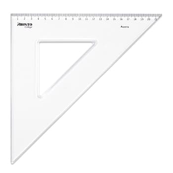 Esquadro Plástico Cristal 45G-30cm Aristo Geocollege AR23430