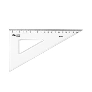 Esquadro Plástico Cristal 60G-20cm Aristo Geocollege AR23620