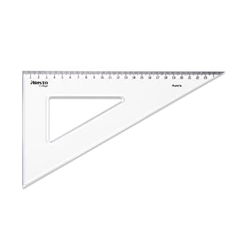 Esquadro Plástico Cristal 60G-25cm Aristo Geocollege AR23625