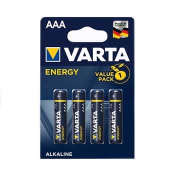 Pilhas AAA LR03 Alcalinas 1.5V 1100mAh Varta Energy 4un