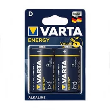 Pilhas LR20 / D Alcalinas 1.5V 15000mAh Varta Energy 2un