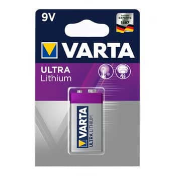 Pilhas 6LR61 Lithium Profissional Varta 9V 1200mAh 1un