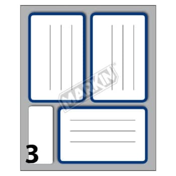 Etiquetas 083x053mm 10Fls Rebordo Linhas Markin 30un