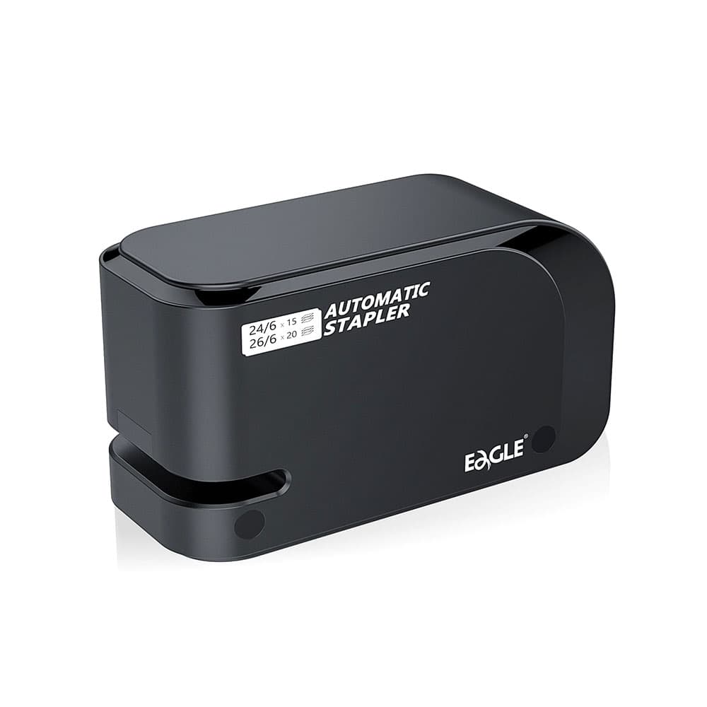 Agrafador Elétrico 24/6 20 Folhas Eagle Preto