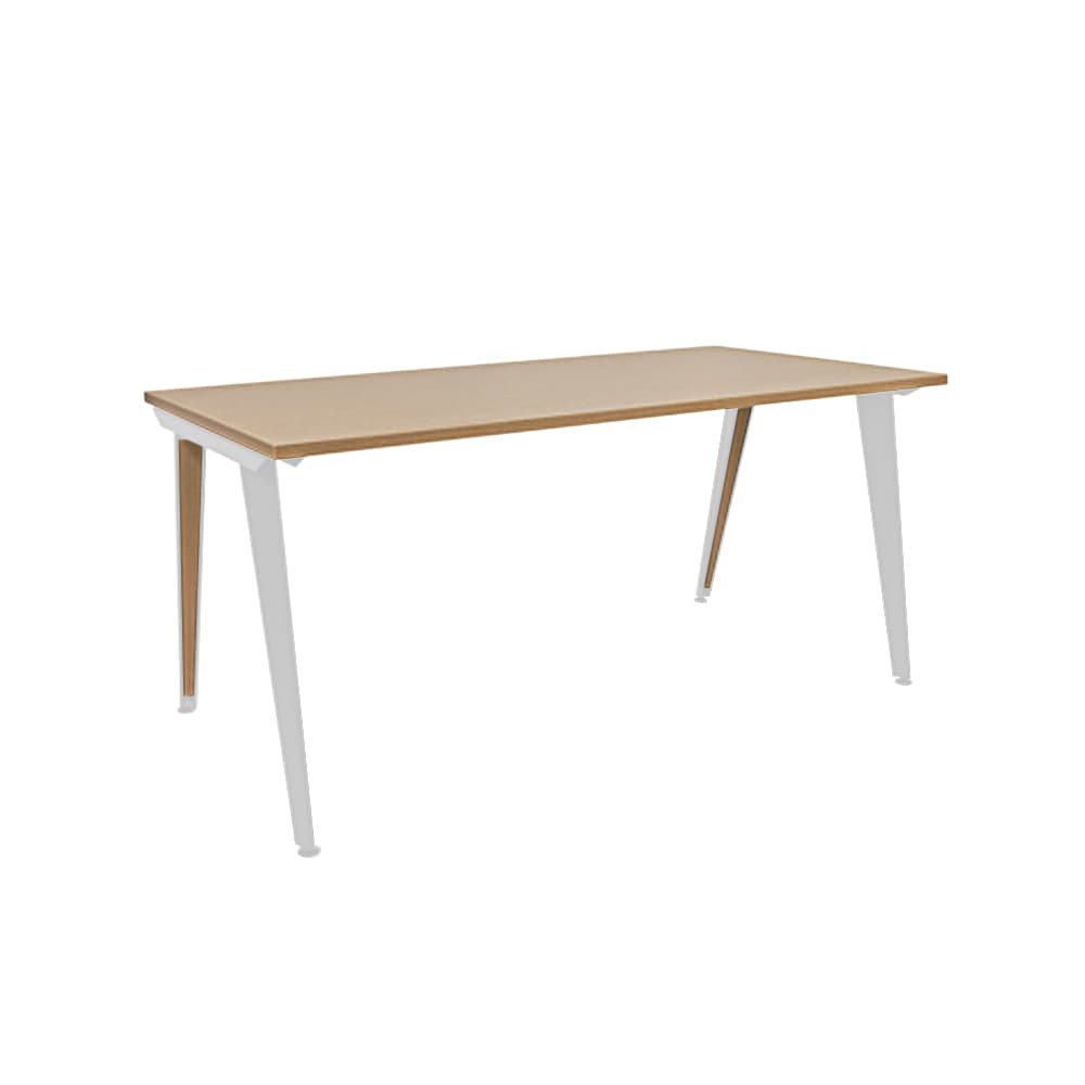 Secretaria LinhaART 1200x800x740 Estrutura Branco/Tampo Faia