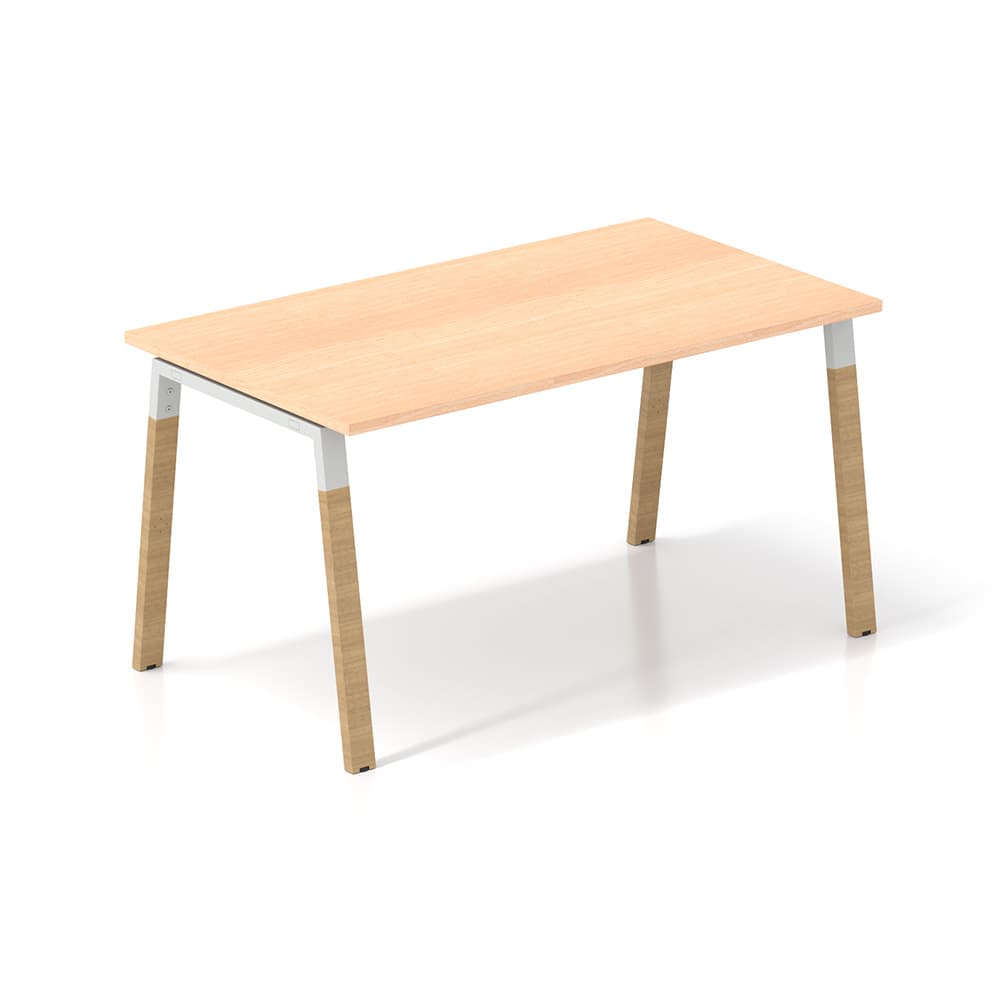 Secretária Mosso 1400x800x750 Cinza/Faia