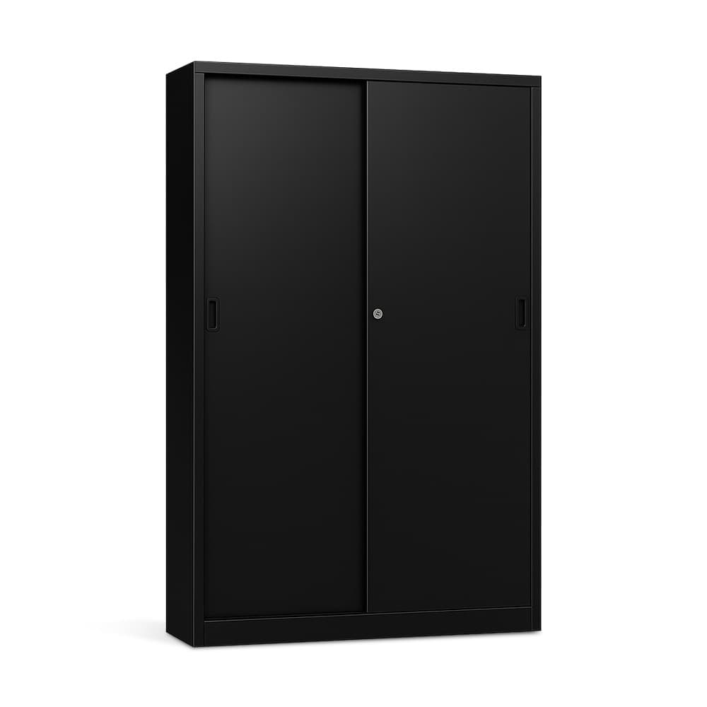 Armario Portas Correr 4 Prateleiras 1000x420x1950 Preto