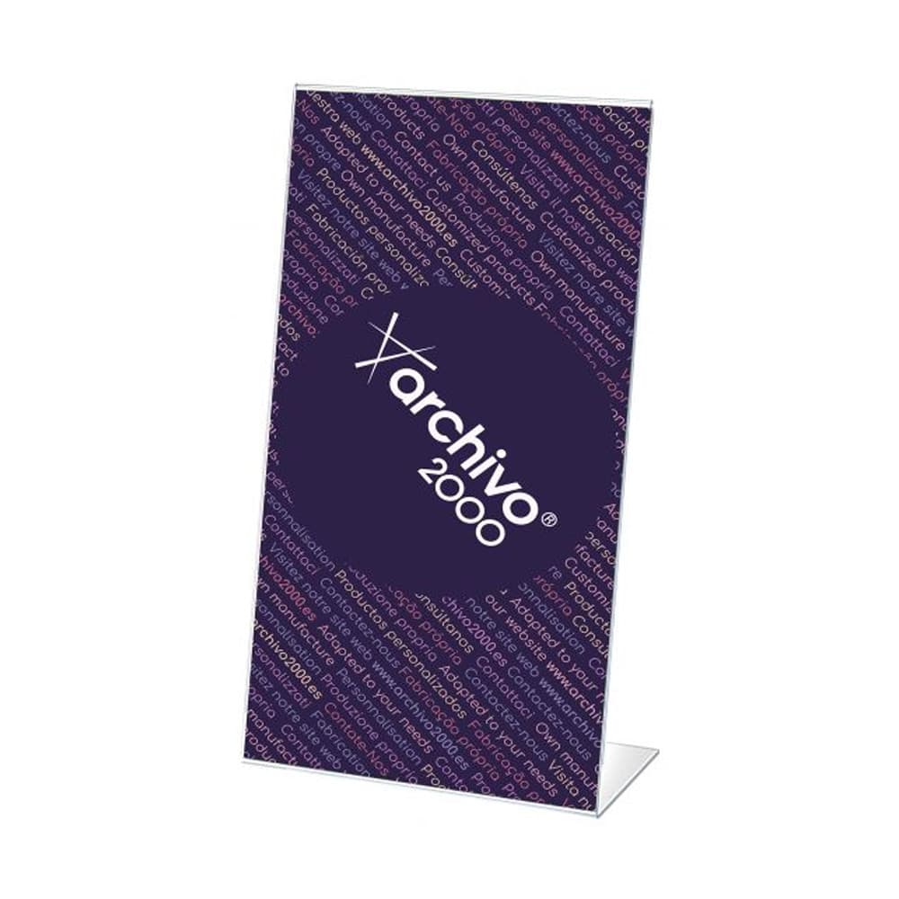 Expositor Suporte Porta Folhetos Acrilico 10x21,2cm em L