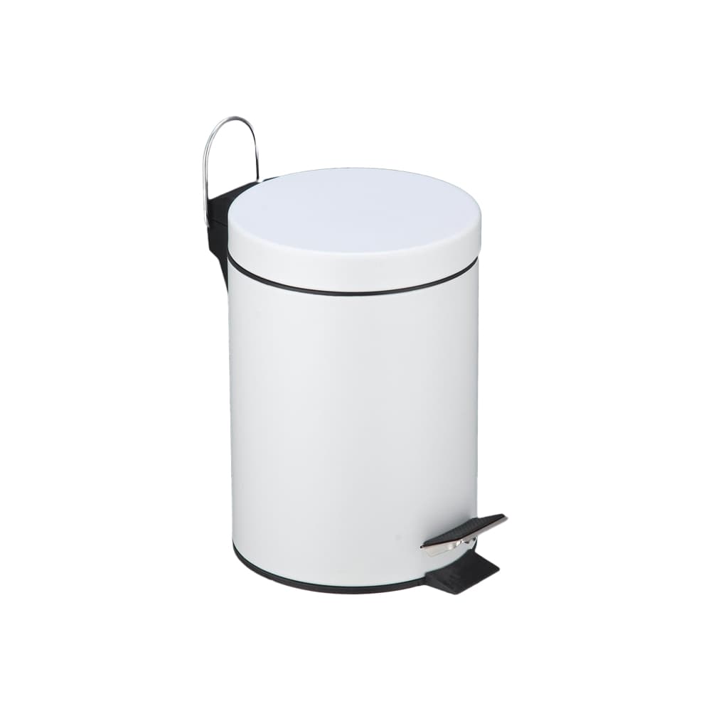 Contentor 05L Inox Revestido Branco com Pedal