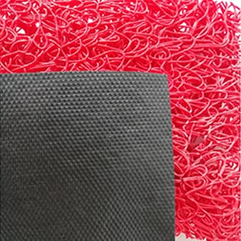 Tapete Malha PVC c/Fundo 14mm Vermelho Metro Linear