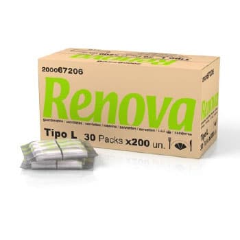 Guardanapos Bar 17x17 1Fl Branco Renova 30x200un=6000un