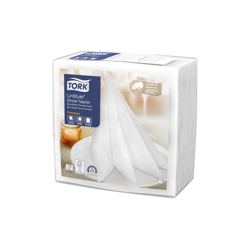 Guardanapos 39x39 1Fl Branco TORK Linstyle 50un