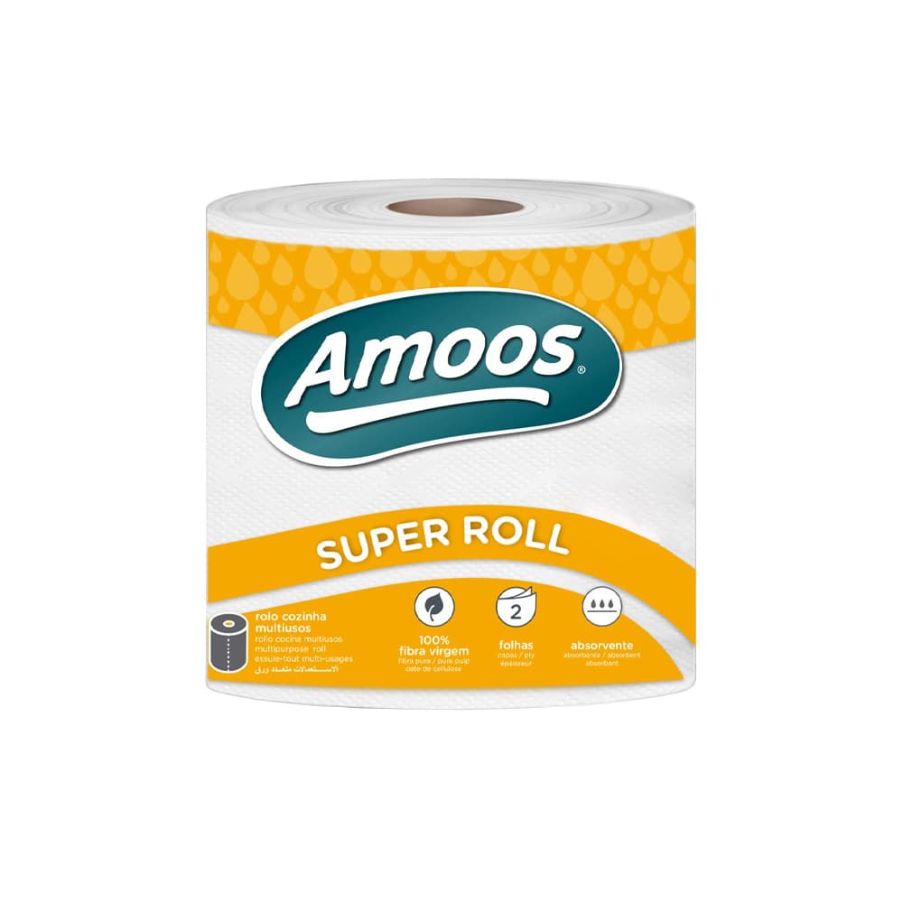 Rolo Multiusos 070mx22cm 19g 2Fls Amoos Super Roll 1un