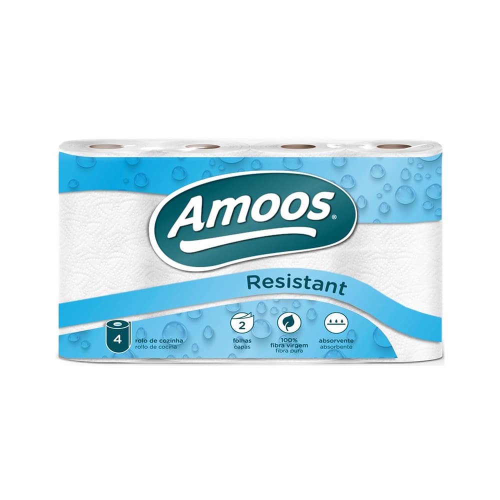 Rolo Cozinha 08,6mx22cm 21g 2Fls Amoos Picotado 4un