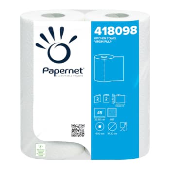 Rolo Cozinha 10,2mx22,4cm 20,5g 2Fls PAPERNET Picotado 2un