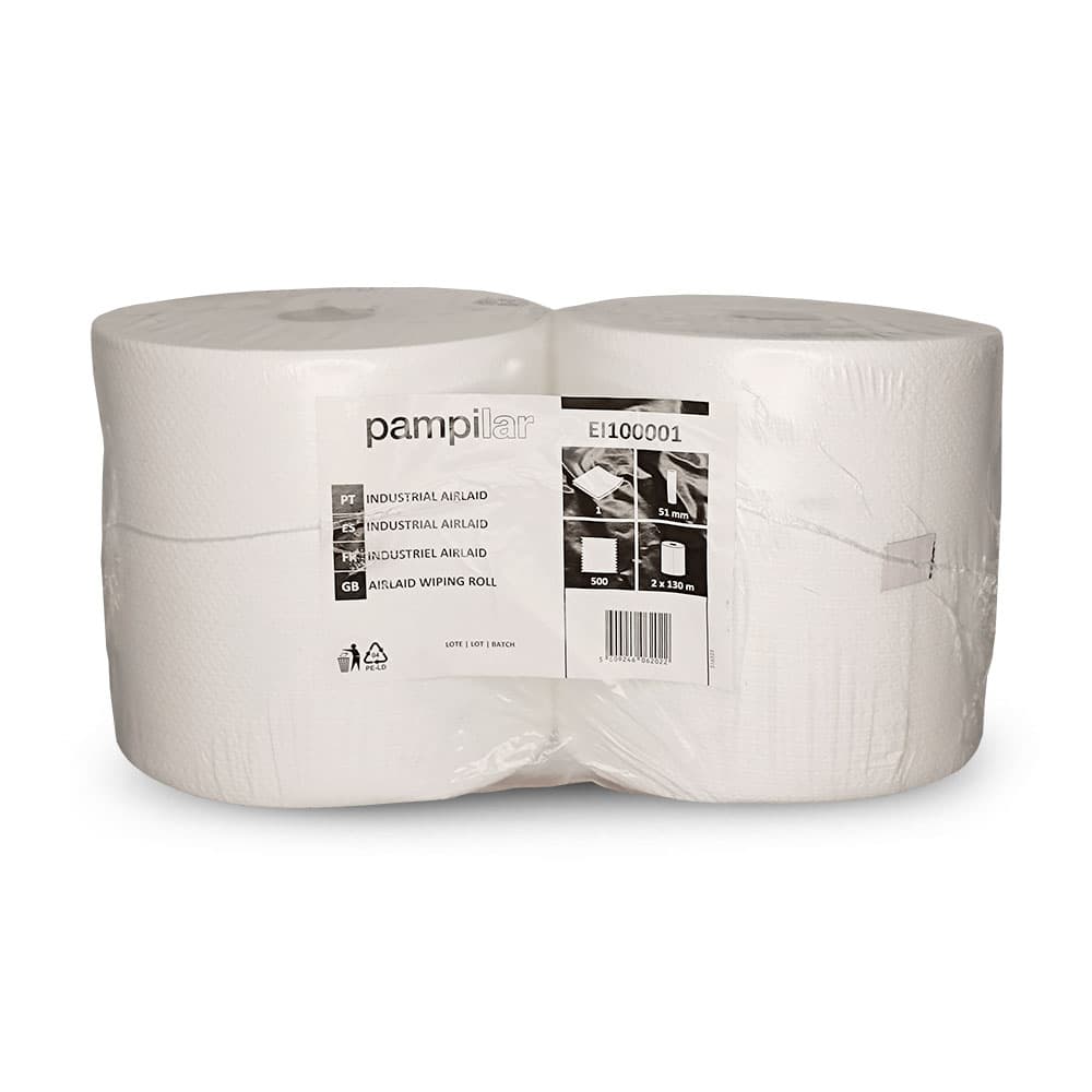 Rolo Pano Limpeza TNT/AirLaid 130mx23,5cm  1Fl s-Pack 2 un